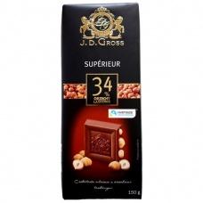 Шоколад JD Gross Superieur 34% орехов 150 г