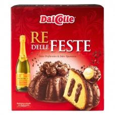Подарочный набор Dal Colle шоколадный панеттоне и шампанское 750г