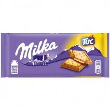 Шоколад Milka с печеньем Tuc 87 г