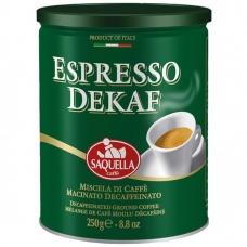 Кава мелена Saquella espresso dekaf 250 г
