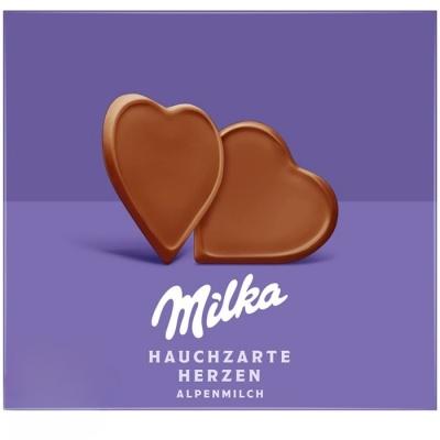 Цукерки Milka ніжні серця з альпійського молока 130 г