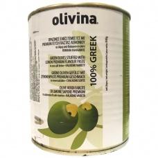 Оливки грецькі, зелені Olivina з лимоном 840г