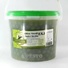 Зелені оливки Vittoria Dolci Sicilia у відрі 5л