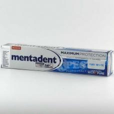 Зубна паста Mentadent максимальний захист pure white 75мл