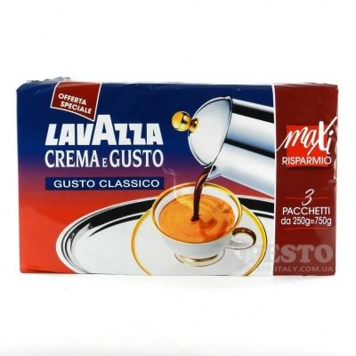 Молотый кофе Lavazza Crema e Gusto Classico 3/250 г