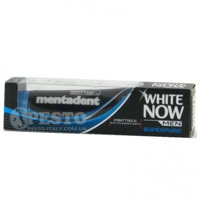 Зубна паста Mentadent white now men superpure 75мл 