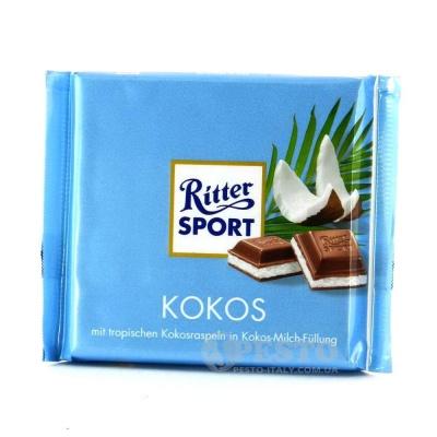 Шоколад Ritter Sport молочний з кокосом 100г