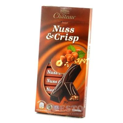 Шоколад Chateau Nuss Crisp чорний з лісовими горіхами 200 г