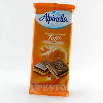 Шоколад Alpinella молочний з тофі 100г
