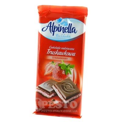 Шоколад Alpinella молочний з полунецею 100 г