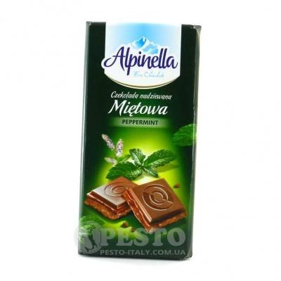 Шоколад Alpinella молочний з мятою 100 г