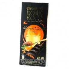 Шоколад Moser roth чорний з апельсином і шоколадним мусом 187г
