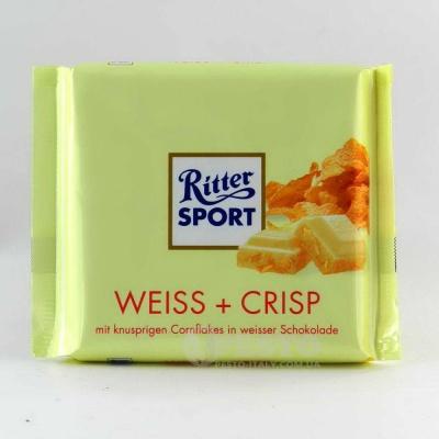 Шоколад Ritter sport бiлий з пластiвцями 100 г