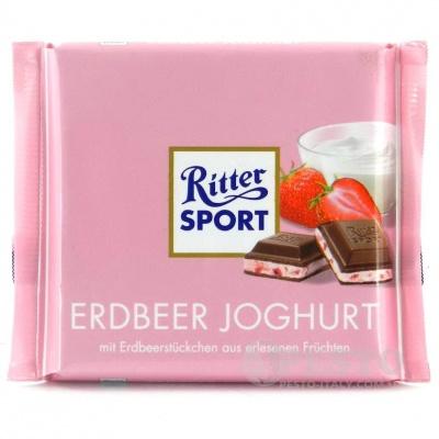 Шоколад Ritter Sport з йогуртом та полуницею 100 г