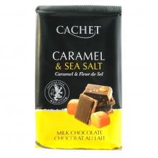Шоколад Cachet молочний карамель та морська сіль 32% какао 300г