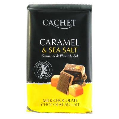 Шоколад Cachet молочний карамель і сіль 300г
