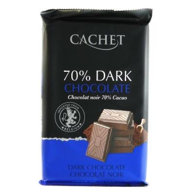 Шоколад Cachet чорний 70% какао 300 г