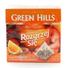 Чай трикутничками Green Hills апельсин кориця та гвоздикак 20 пакетів