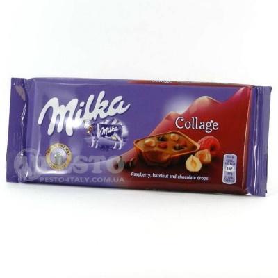 Шоколад Milka Collage малина горіх 100 г