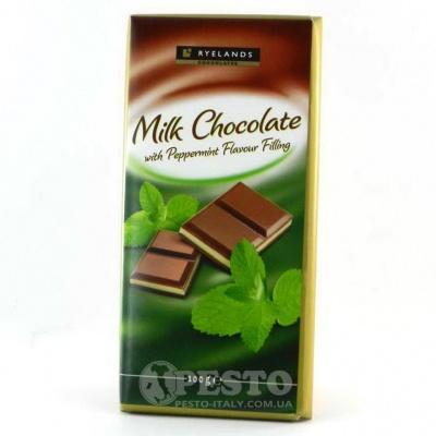 Шоколад Ryelands молочний з мятою 100 г