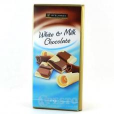 Шоколад Ryelands молочний з білим 100г