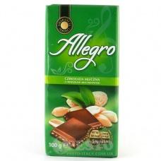 Шоколад Allegro молочний з арахісом 100г