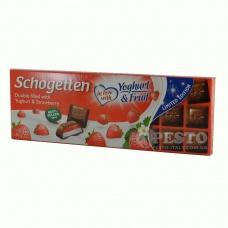 Шоколад Schogetten йогурт і полуниця 150 гр
