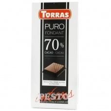 Шоколад без глютену Torras puro 70% cacao 200 гр