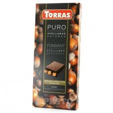 Шоколад Torras puro черный с лесным орехом 200 г