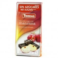 Шоколад Torras без глютену та цукру з яблуком 75 гр
