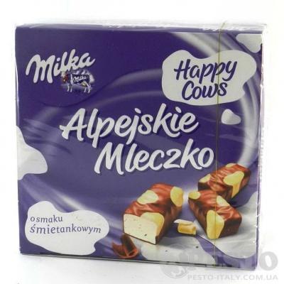 Шоколадні Milka alpejskie mleczko із вершковим смаком 330 г