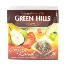 Чай трикутничками Green Hills зі смаком груші та карамелі 20 пакетів