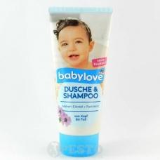 Дитячий шампунь і гель для душу Babylove dusche & shampoo з пантенолом 200мл