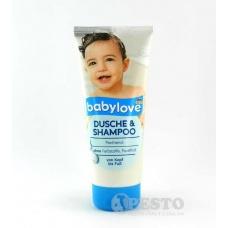 Дитячий шампунь і гель для душу Babylove dusche & shampoo з мальви та пантенолом 200мл