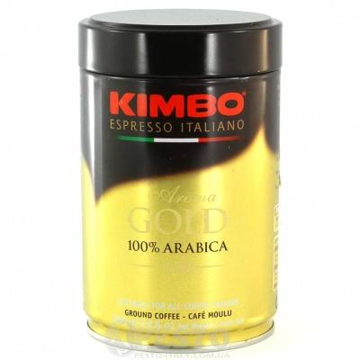 Мелена кава Kimbo Aroma Gold 100% арабіка 250 г (ж/б)