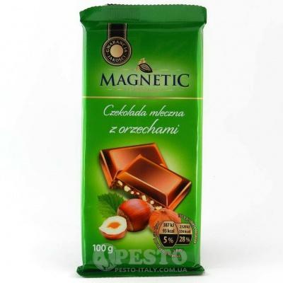 Шоколад Magnetic молочний з товченим горіхом 100 г