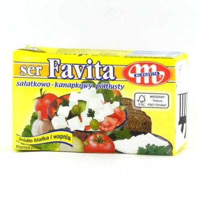 Сир бутербродно-салатний Mlekovita Favita напівжирний 270г