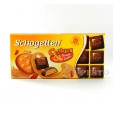 Шоколад Schogetten крекер та арахісове масло 100г