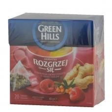 Чай Green Hills імбир та малина 20 пакетів
