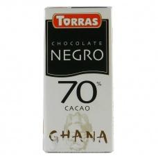 Шоколад Torras Chana чорний 70% какао 125г
