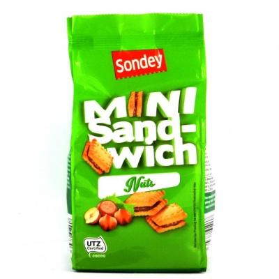 Печиво Sondey mini sand-wich з горіховим кремом 150 г