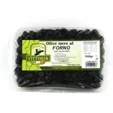 Оливки Vittoria olive nere al Forno чорні вялені 1,5кг