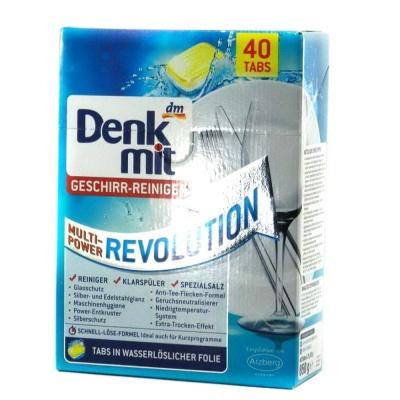 Таблетки для посудомийної машини Denkmit multi-power revolution 40 таблеток 