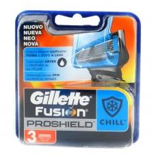Сменные кассеты для бритья Gillette Fusion proshield chill 3 шт