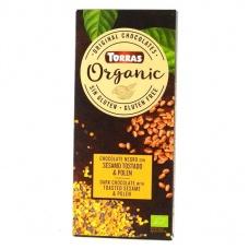 Шоколад Torras Organic темний шоколад з підсмаженим кунжутом 100г