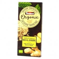 Torras Organic черный 52% какао мак и имбирь 100 г