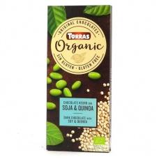 Torras Organic черный 52% какао соя и киноа 100 г