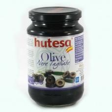 Оливки Hutesa чорні різані 350г