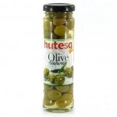 Оливки Hutesa зелені з кісточкою 140г