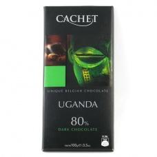 Шоколад чорний Cachet Uganda 80% какао 100г